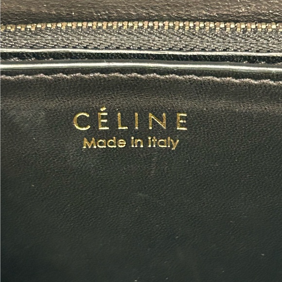 CELINE SNAKESKIN MEDUIM BOX BAG GREY/CREAM - Picture 7 of 9